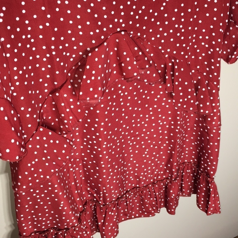 Red polkadot white Cocktail Dress Floral Sleeveless Dresses beach women dress​​​ - Picture 9 of 11